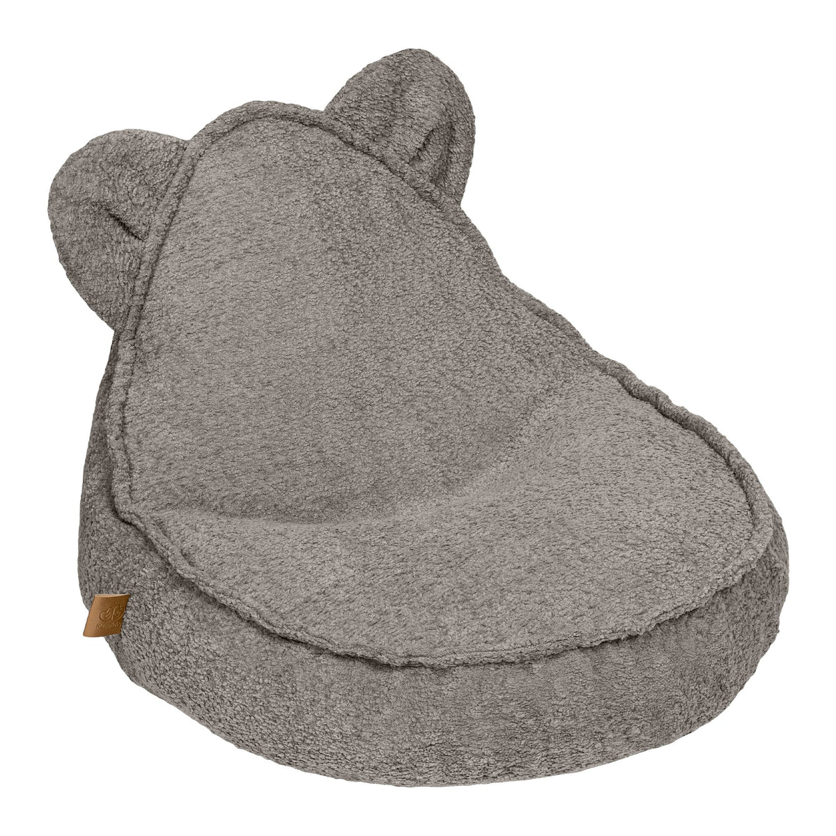 MeowBaby Boucle kinderzitzak met oortjes beige