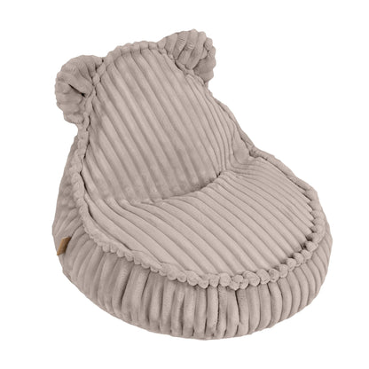 kinderzitzak van teddystof in beige voor peuters en kleuters van 1 tot 4 jaar