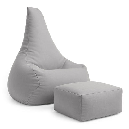 MeowBaby Tearo outdoor zitzak met voetensteun grijs
