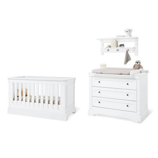 Babyzimmer Emilia breit – 3-teiliges Set mit Wandregal