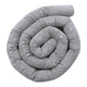 Schützender Roll-Bumper für Babybett - Safe Roll | Ästhetisches Grau Größe 1,5m
