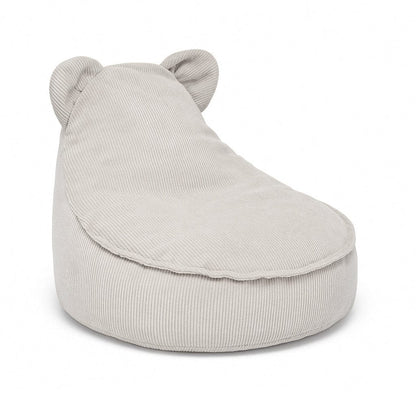 MeowBaby Slimcord kinderzitzak met oortjes grijs