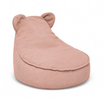 MeowBaby Slimcord kinderzitzak met oortjes terracotta