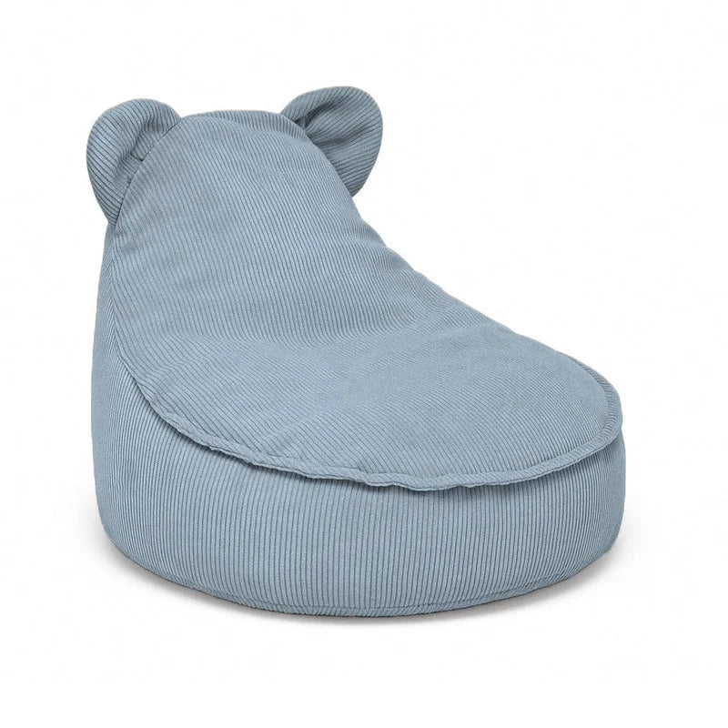 MeowBaby Slimcord kinderzitzak met oortjes turquoise