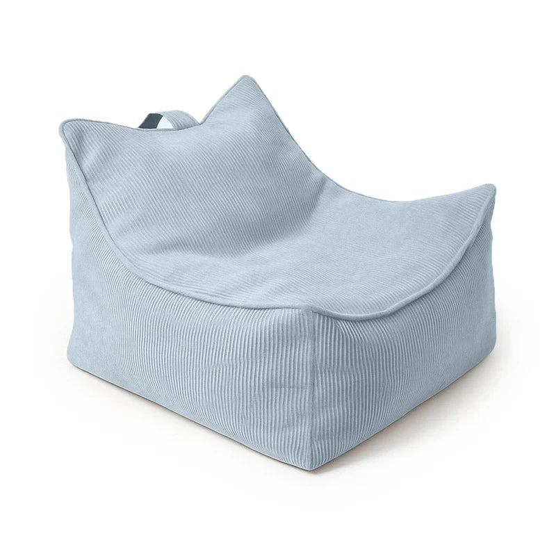 MeowBaby Slimcord ribstof kinderzitzak turquoise