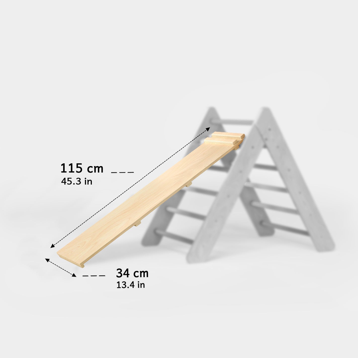 BusyKids Pikler groot set – driehoek, 2 planken & balanswip – regenboog – productbeeld 8