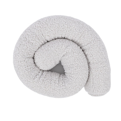 Baby Cot Bumper Pillow  -  Safe Roll | Bearly Off White 150 cm