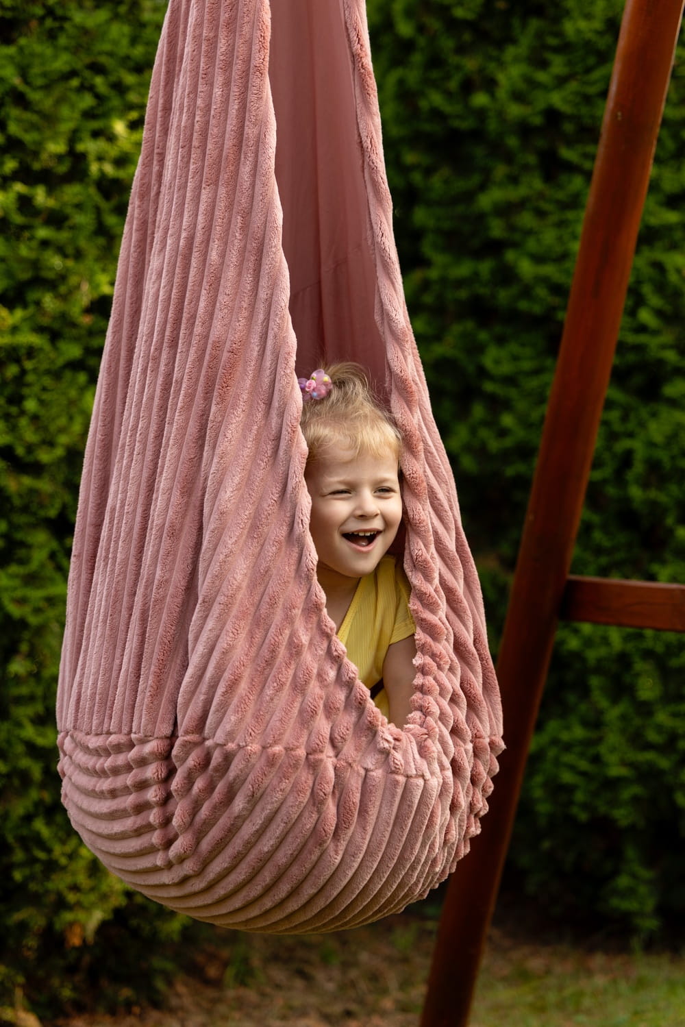 MeowBaby cocon hangschommel voor kinderen – Churros wit – productbeeld 4