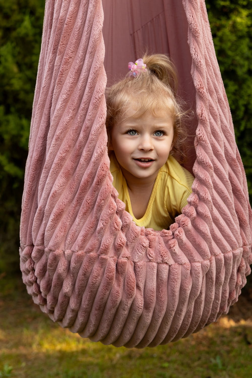 MeowBaby cocon hangschommel voor kinderen – Churros wit – productbeeld 5