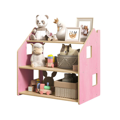 Vrijstaand productbeeld van BusyKids speelgoedrek – zachtblauw/roze