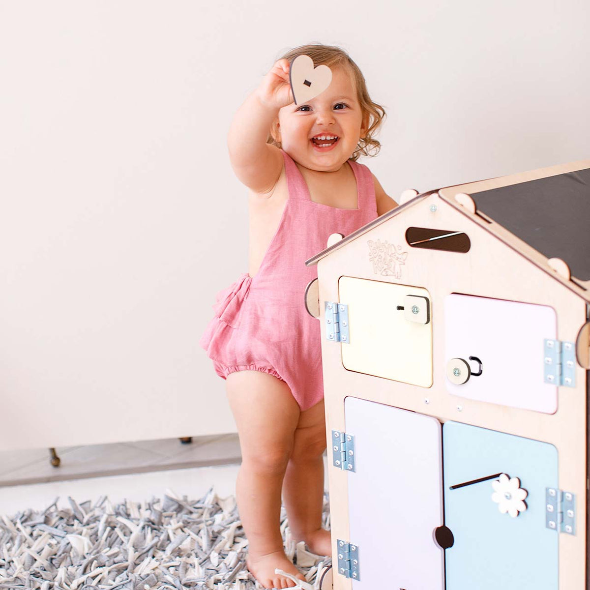 Set - BusyBoard Cottage natura/pastel and creative cube