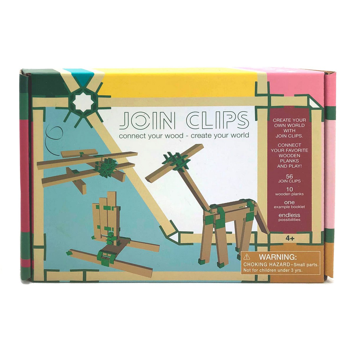 JOIN CLIPS Mini-basisset — 56 clips en 10 bouwplankjes
