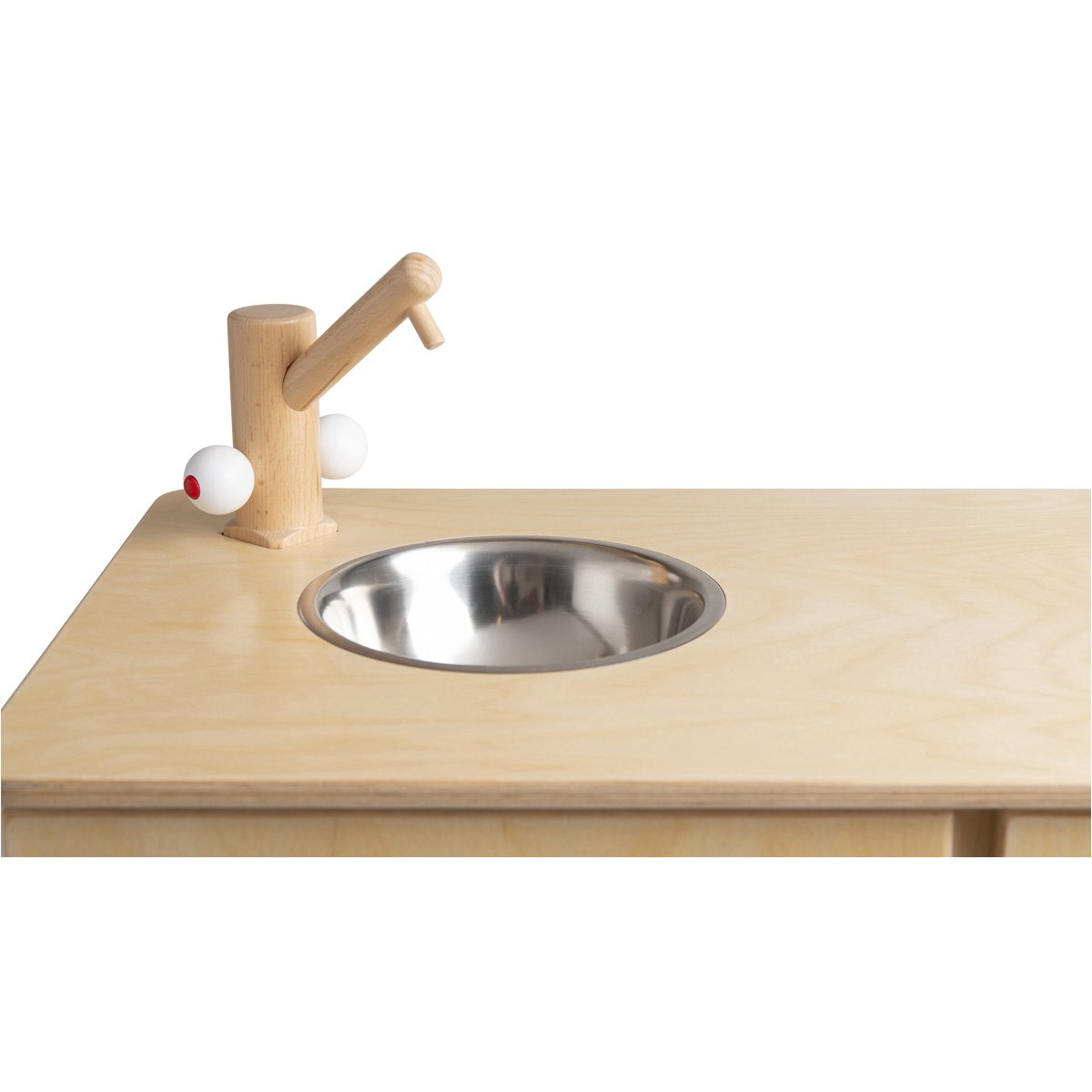 Van Dijk Toys Holzspielküche / Spielküche - Natur mit Weiß (Kinderbetreuungsqualität)