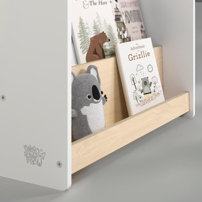BusyKids boekenkast en speelgoedrek set – wit en grijs