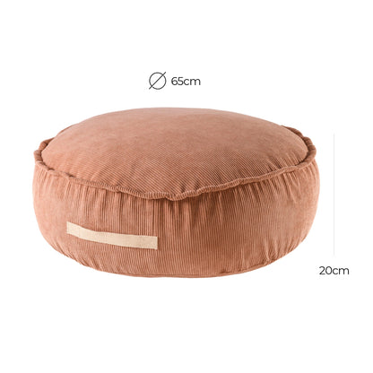 MeowBaby Slimcord ribstof zitzak terracotta detail