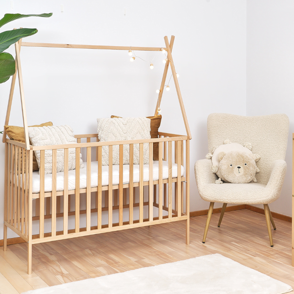 ATB TIPI Babybett 120 × 60 cm – Natur