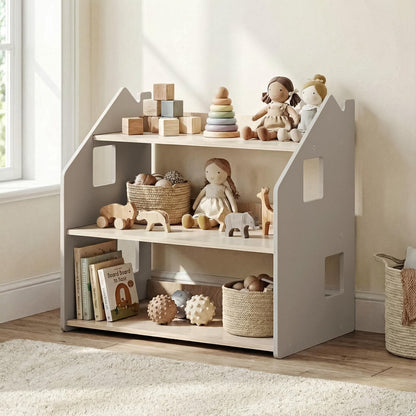 BusyKids speelgoedrek – wit en grijs