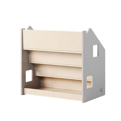 BusyKids Montessori boekenkast – wit en grijs