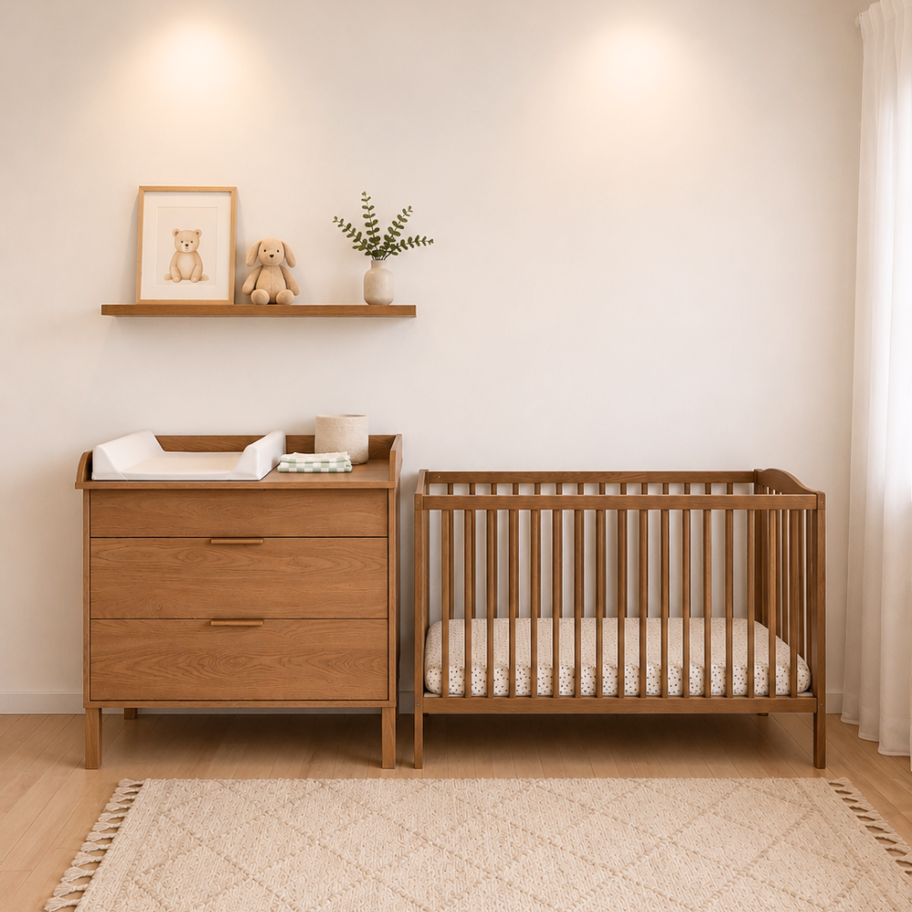 ATB NUBI Babybett 120 × 60 cm mit Sitzbankfunktion – Natur – weitere Produktansicht 4