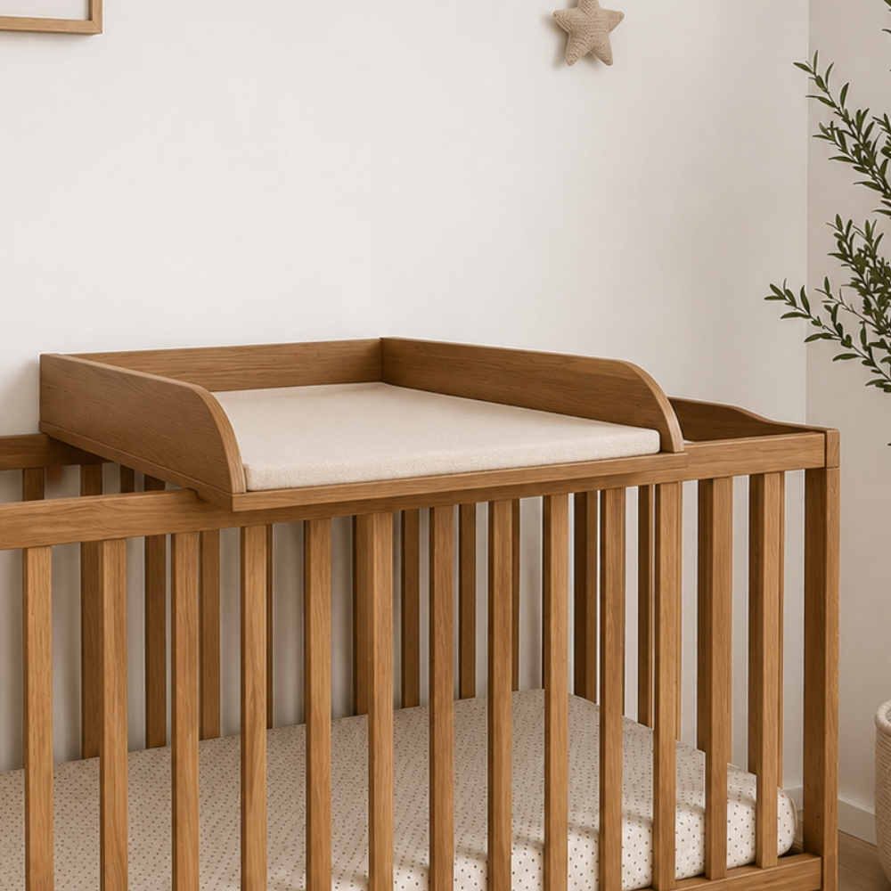 ATB Wickelaufsatz für Babybetten – Karamell-Eiche – weitere Produktansicht 4