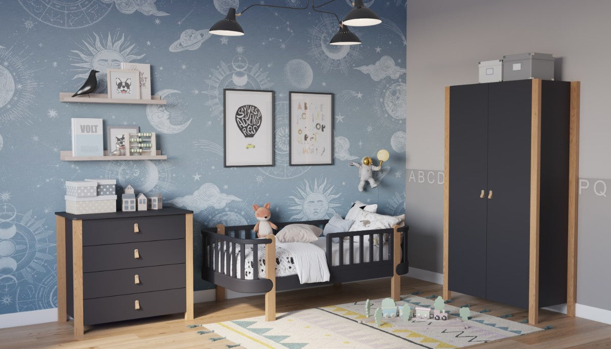 YappyÉtude Kleinkinderbett – 160x80 cm – zusätzliches Produktfoto Anthrazit