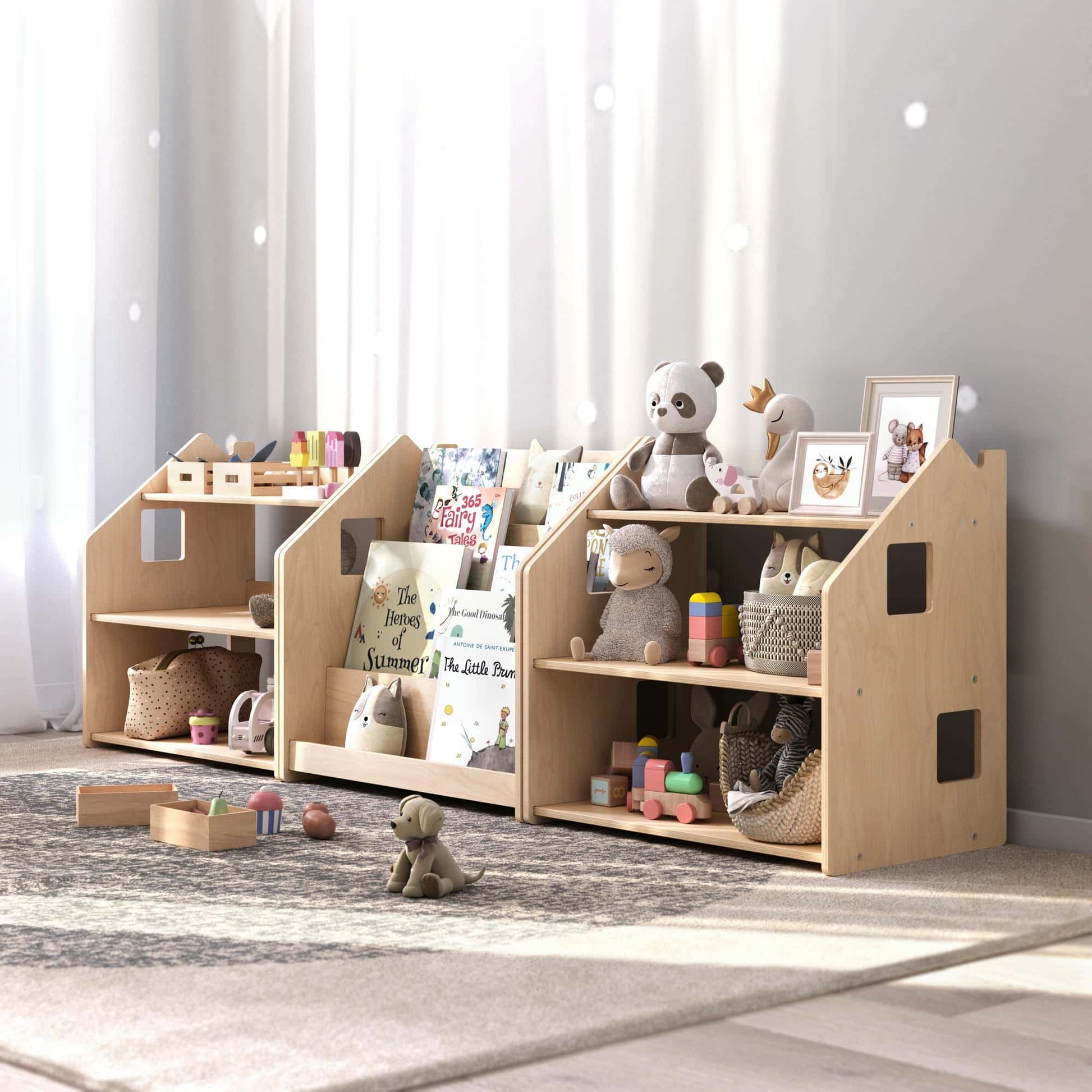 BusyKids boekenkast en speelgoedrek set – limited edition