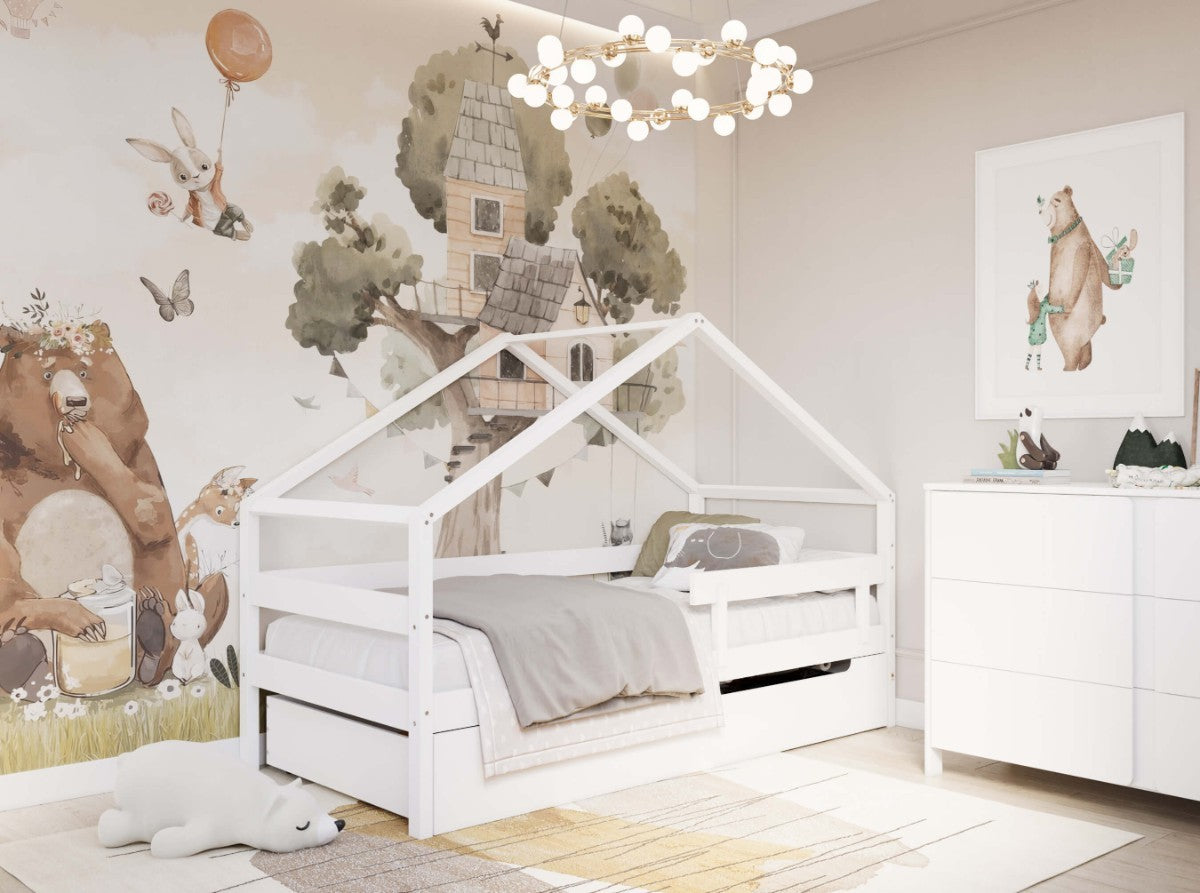 YappyHytte Hausbett – 200x90 cm – zusätzliches Produktfoto Weiß