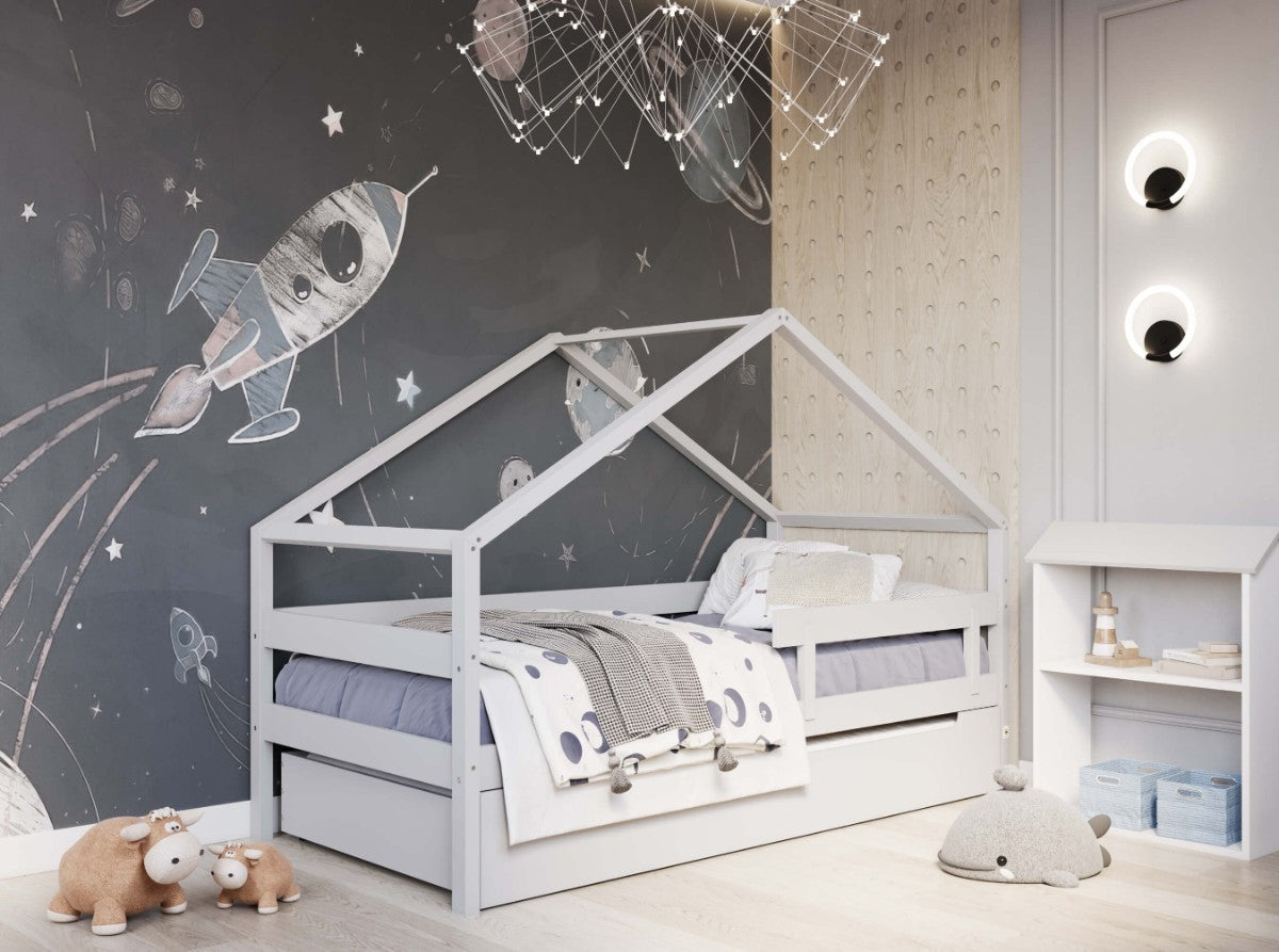 YappyHytte Hausbett – 200x90 cm – zusätzliches Produktfoto Hellgrau