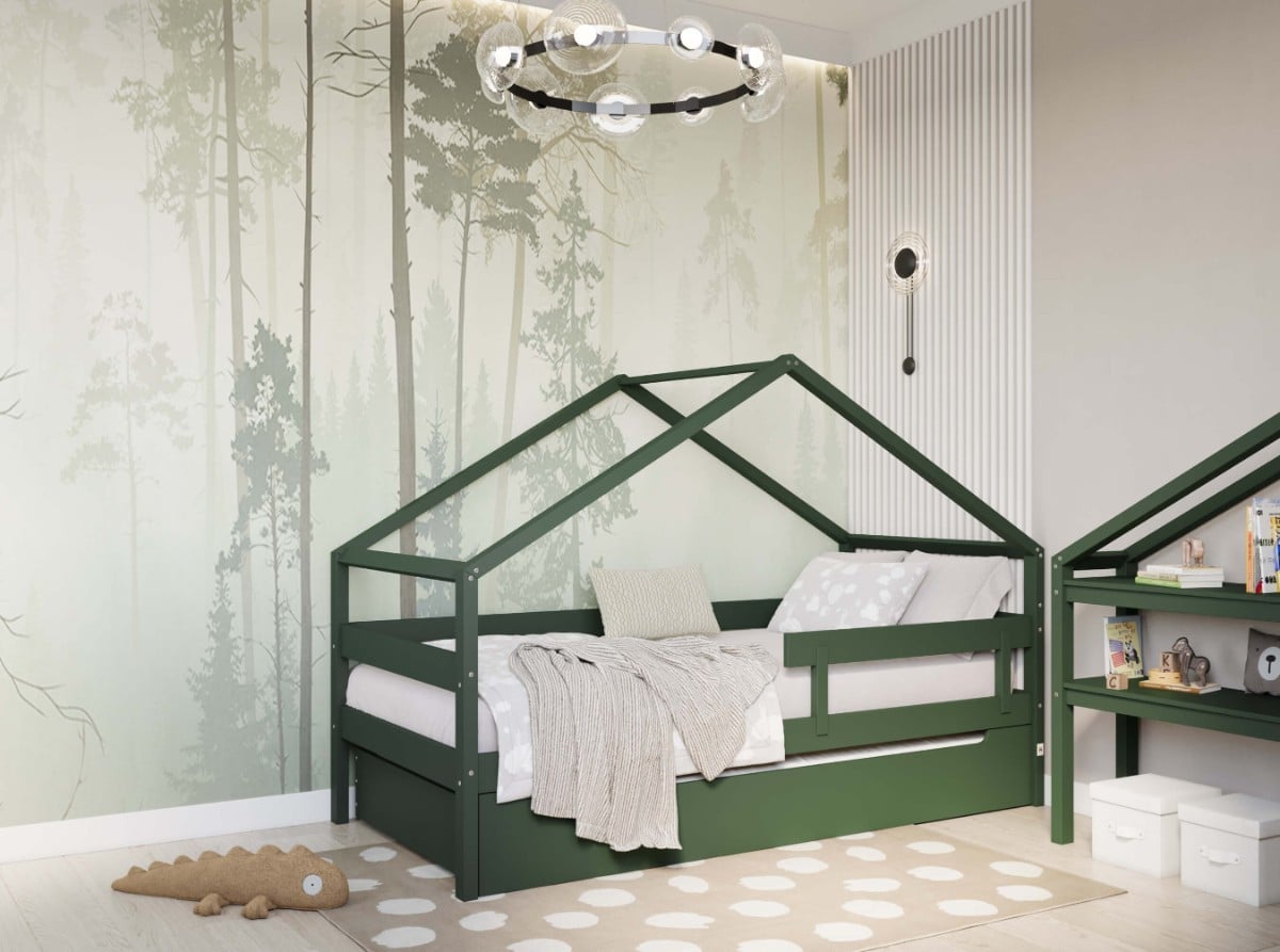 YappyHytte Hausbett – 200x90 cm – zusätzliches Produktfoto Grün