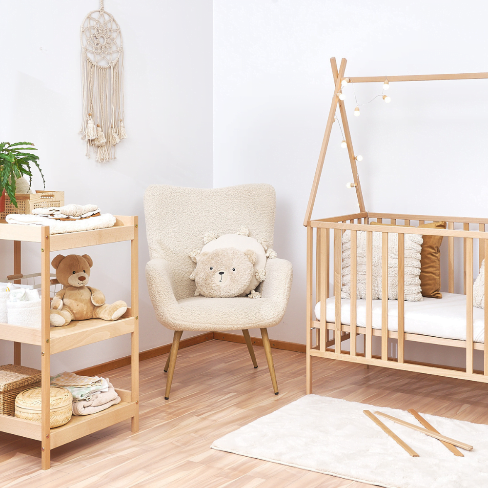 ATB TIPI Babybett 120 × 60 cm – Natur – weitere Produktansicht 2