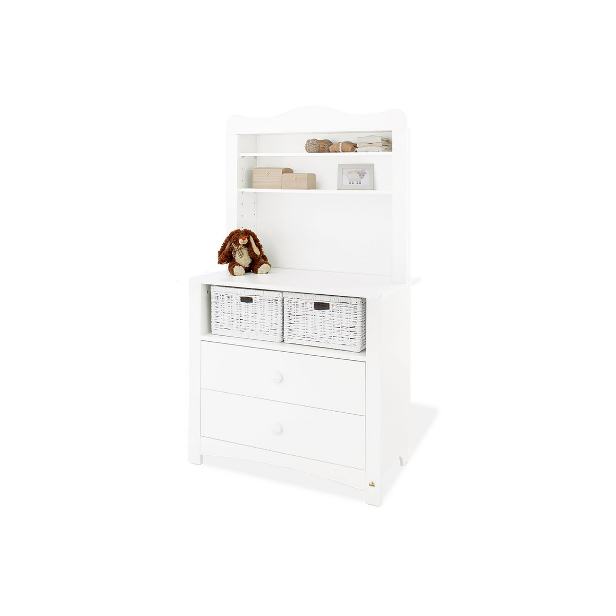 Brede Florentina commode met opzetstuk en twee planken