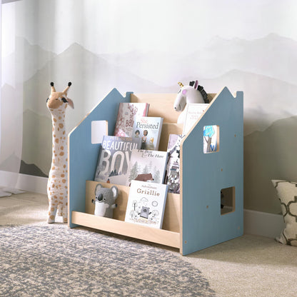 BusyKids Montessori boekenkast – zachtblauw/roze