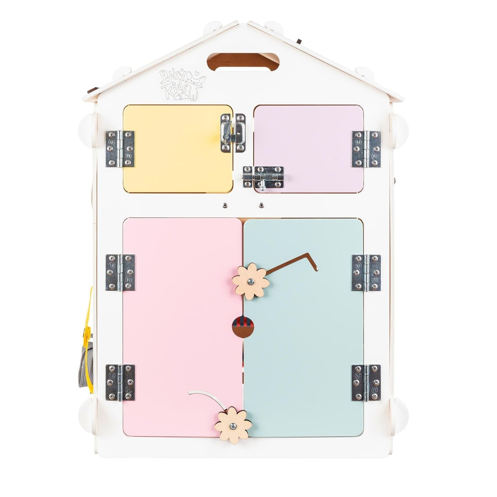 BusyKids Busy Board speelhuisje – wit/pastel, limited edition
