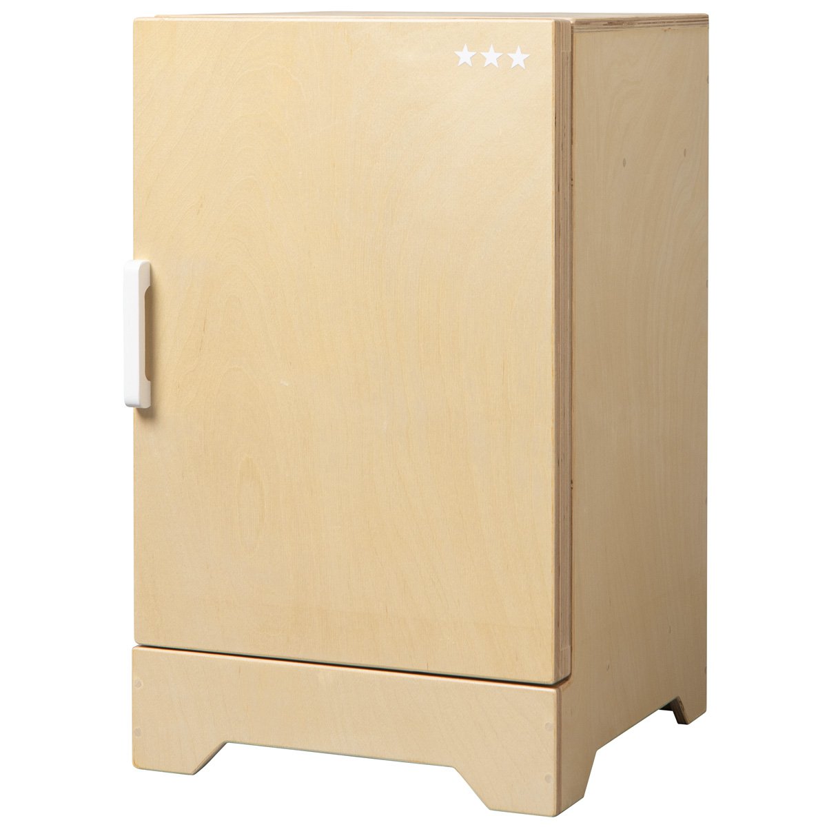 Van Dijk Toys Spielzeugkühlschrank aus Holz - Natur mit Weiß (Kinderbetreuungsqualität)