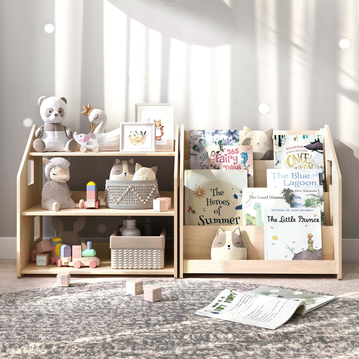 BusyKids boekenkast en speelgoedrek set – limited edition