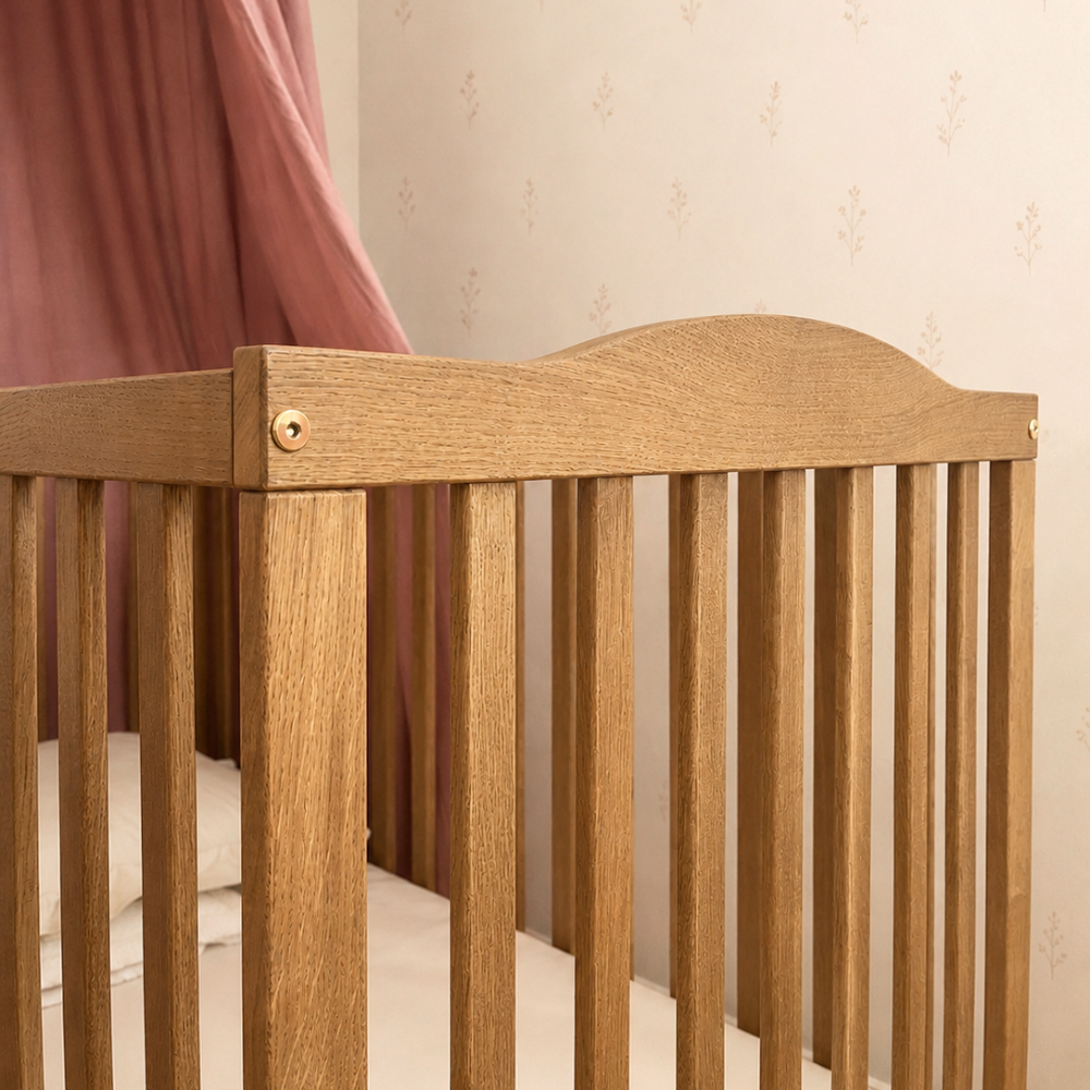 ATB NUBI Babybett 120 × 60 cm mit Sitzbankfunktion – Natur – weitere Produktansicht 7