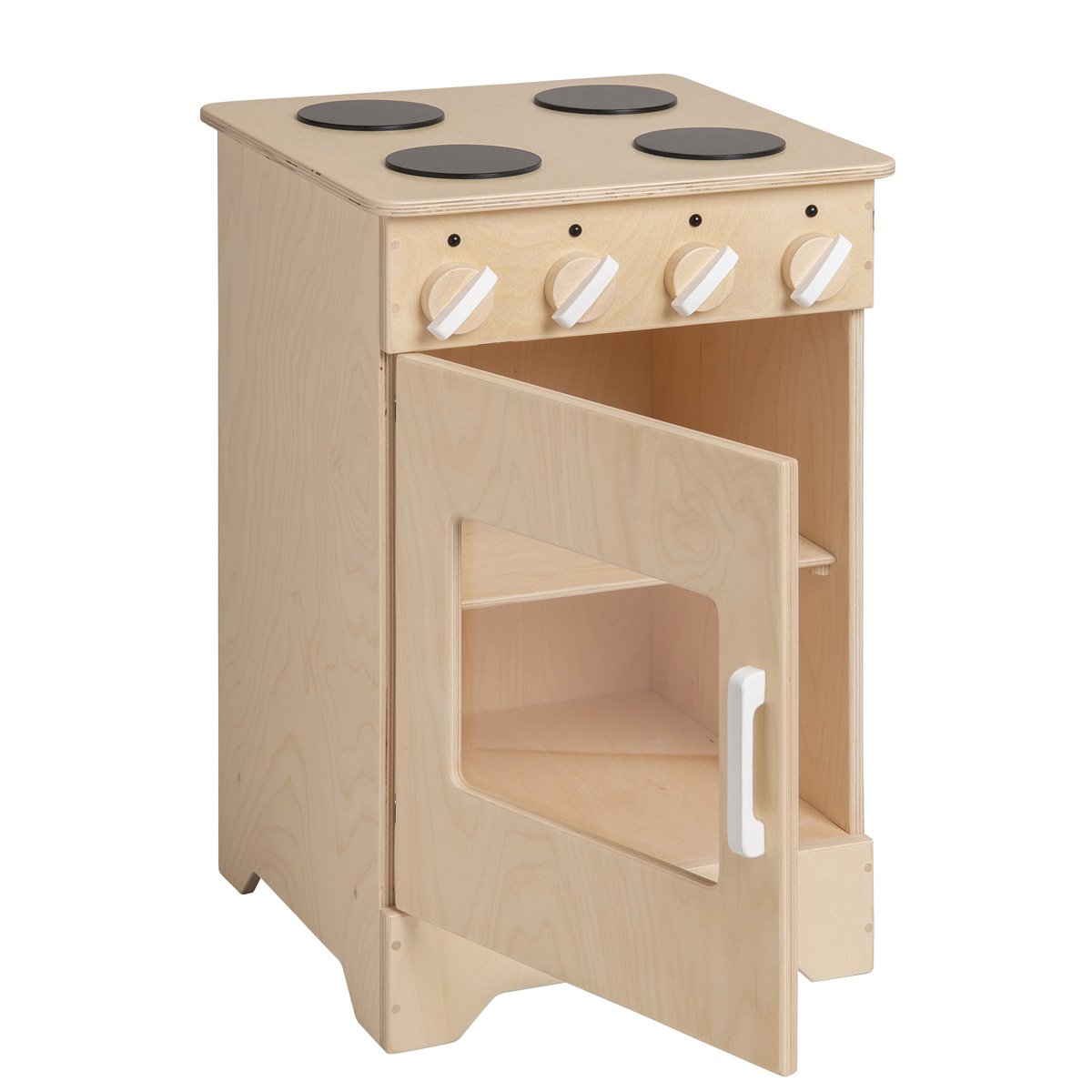Van Dijk Toys Holzspielküche / Küchenherd - Natur mit Weiß (Kinderbetreuungsqualität)