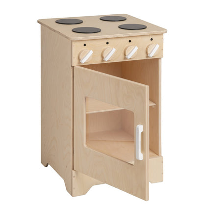 Van Dijk Toys Holzspielküche / Küchenherd - Natur mit Weiß (Kinderbetreuungsqualität)