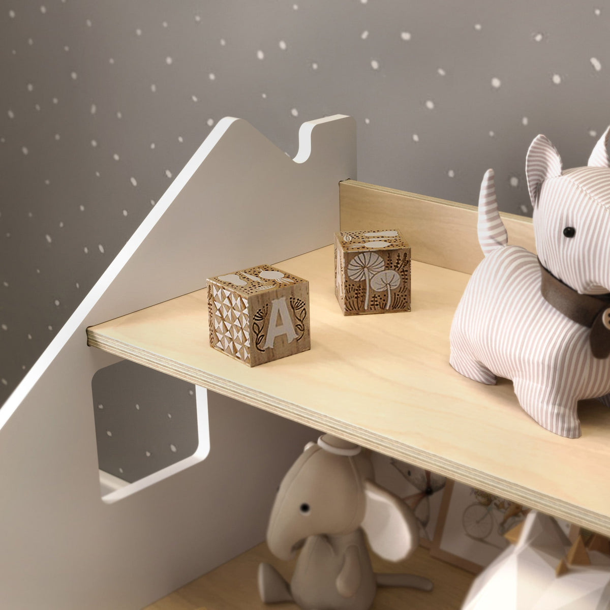 BusyKids speelgoedrek – wit en grijs
