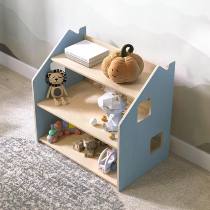 BusyKids speelgoedrek – zachtblauw/roze