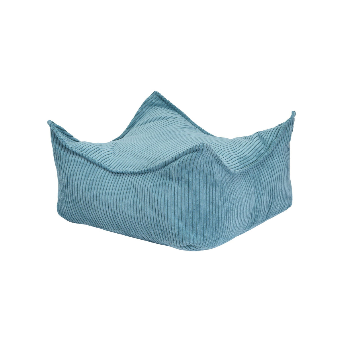 MeowBaby Aesthetic vierkante ribfluweel zitzak turquoise