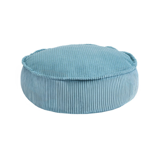Ästhetischer runder Pouf, Türkis