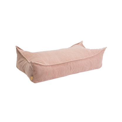 MeowBaby Aesthetic rechthoekige ribfluweel zitzak poederroze