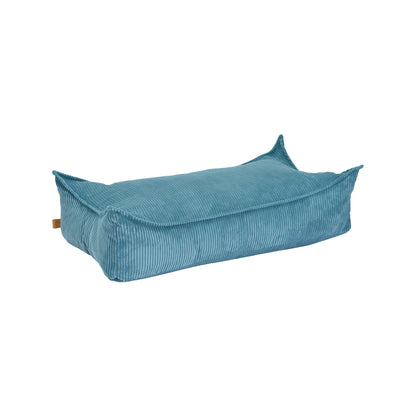 MeowBaby Aesthetic rechthoekige ribfluweel zitzak turquoise