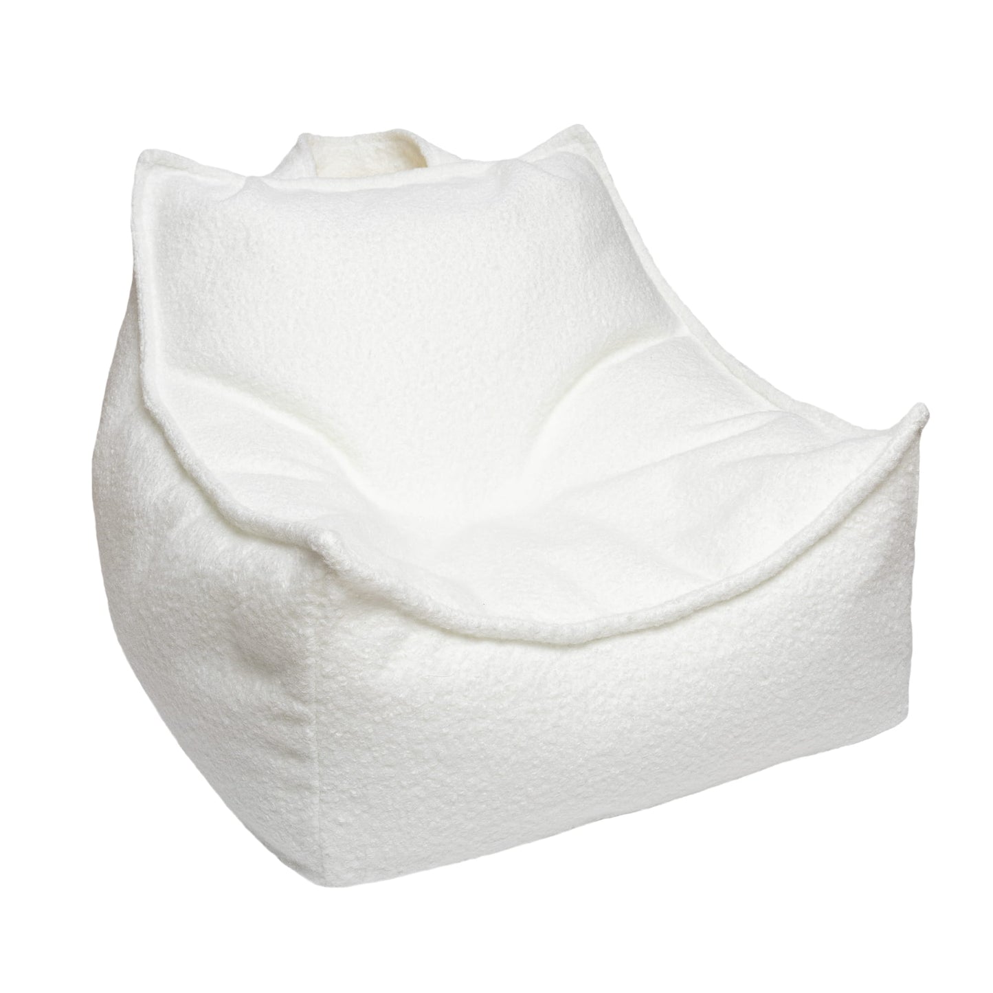 Boucle-Sitzsack für Kinder, Weiß