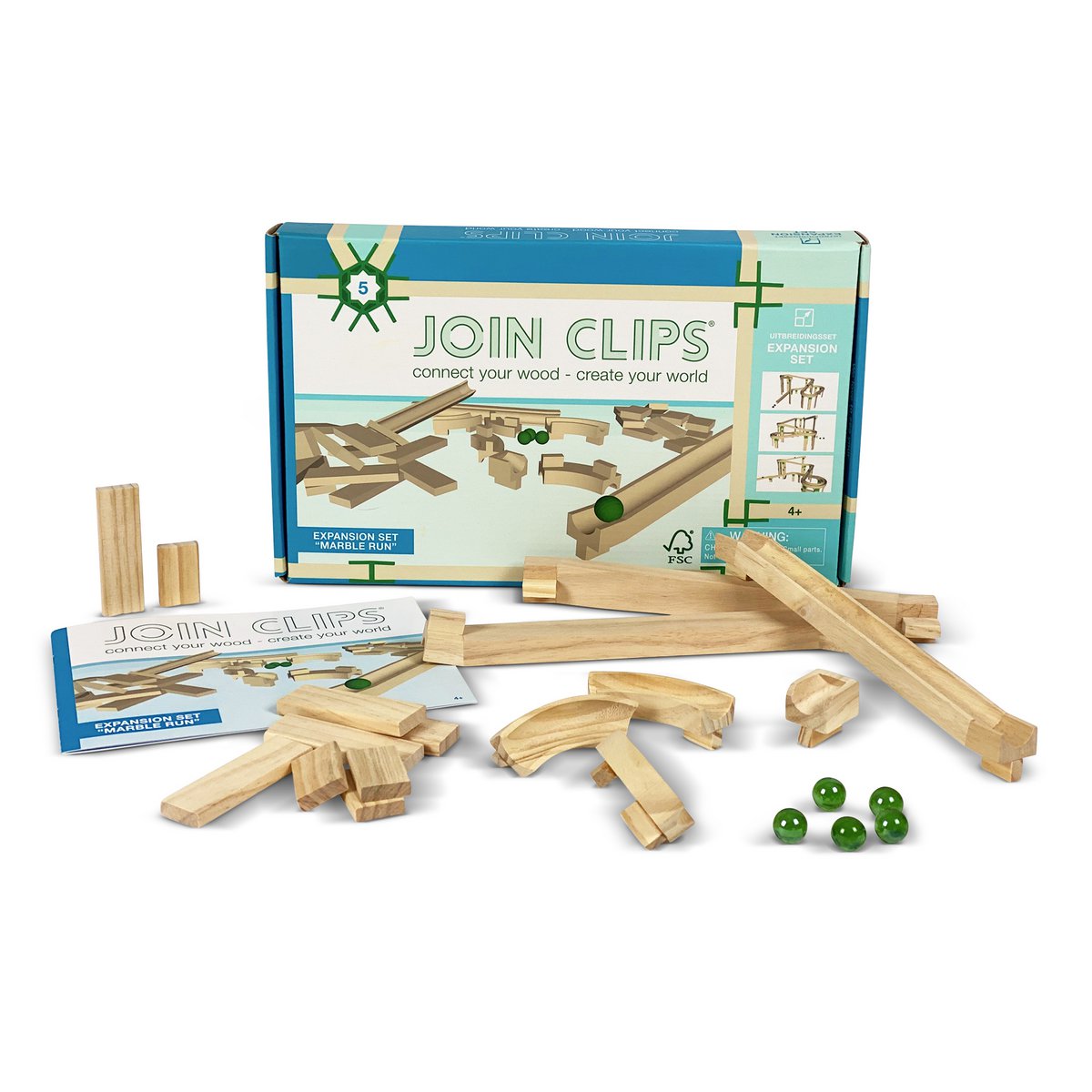 JOIN CLIPS knikkerbaan-uitbreiding — baandelen en knikkers