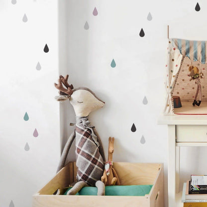 Set: Tropfen Marineblau Lilie Türkis