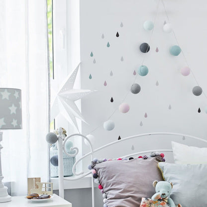 Set: Tropfen Marineblau Lilie Türkis