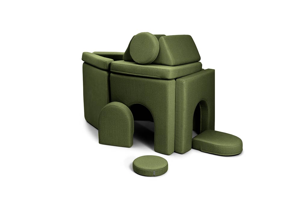 Shappy Original Play Sofa And Arches Set Bottle Green