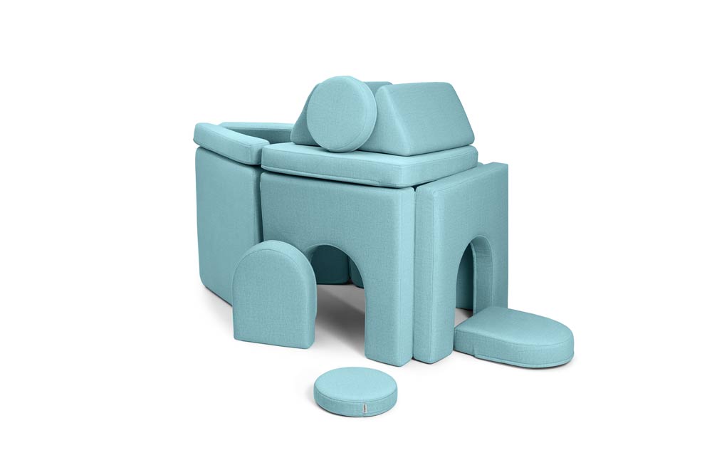 Shappy Original Play Sofa And Arches Set Sky Blue